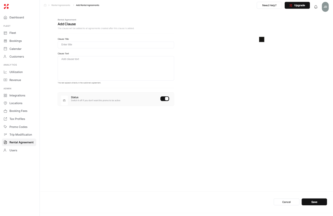 Renter e-signing a digital car rental agreement on a smartphone